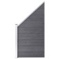 vidaXL Set de valla 1 cuadrada + 1 oblicua WPC gris 273x186 cm vidaXL Set de valla 1 cuadrada + 1 oblicua WPC gris 273x186 cm