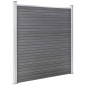 vidaXL Set de valla 1 cuadrada + 1 oblicua WPC gris 273x186 cm vidaXL Set de valla 1 cuadrada + 1 oblicua WPC gris 273x186 cm