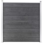 vidaXL Set de valla 1 cuadrada + 1 oblicua WPC gris 273x186 cm vidaXL Set de valla 1 cuadrada + 1 oblicua WPC gris 273x186 cm