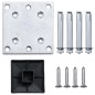 vidaXL Set de valla 1 cuadrada + 1 oblicua WPC gris 273x186 cm vidaXL Set de valla 1 cuadrada + 1 oblicua WPC gris 273x186 cm
