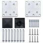 vidaXL Set de valla 1 cuadrada + 1 oblicua WPC gris 273x186 cm vidaXL Set de valla 1 cuadrada + 1 oblicua WPC gris 273x186 cm