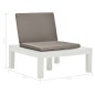 vidaXL Tumbonas de jardín con cojines 4 unidades plástico blanco vidaXL Tumbonas de jardín con cojines 4 unidades plástico blanco