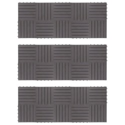 vidaXL Baldosas de terraza 30 uds madera acacia gris deslavado 30x30cm