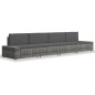 vidaXL Juego de muebles de jardín 4 piezas ratán sintético gris vidaXL Juego de muebles de jardín 4 piezas ratán sintético gris
