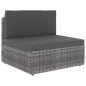 vidaXL Juego de muebles de jardín 4 piezas ratán sintético gris vidaXL Juego de muebles de jardín 4 piezas ratán sintético gris