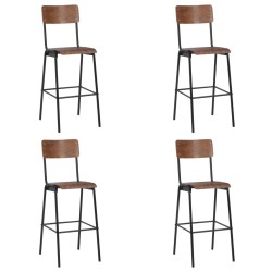 vidaXL Taburetes de cocina 4 unidades madera contrachapada y acero 