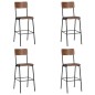 vidaXL Taburetes de cocina 4 unidades madera contrachapada y acero vidaXL Taburetes de cocina 4 unidades madera contrachapada y acero