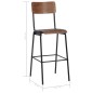 vidaXL Taburetes de cocina 4 unidades madera contrachapada y acero vidaXL Taburetes de cocina 4 unidades madera contrachapada y acero