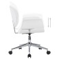 vidaXL Silla de oficina giratoria de cuero sintético blanco vidaXL Silla de oficina giratoria de cuero sintético blanco