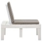 vidaXL Juego de muebles de jardín 5 piezas plástico blanco vidaXL Juego de muebles de jardín 5 piezas plástico blanco