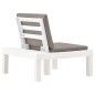 vidaXL Juego de muebles de jardín 5 piezas plástico blanco vidaXL Juego de muebles de jardín 5 piezas plástico blanco