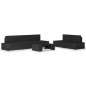 vidaXL Juego de muebles de jardín 6 piezas ratán sintético negro vidaXL Juego de muebles de jardín 6 piezas ratán sintético negro