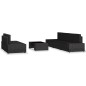 vidaXL Juego de muebles de jardín 6 piezas ratán sintético negro vidaXL Juego de muebles de jardín 6 piezas ratán sintético negro
