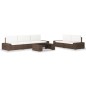 vidaXL Juego de muebles de jardín 6 piezas ratán sintético marrón vidaXL Juego de muebles de jardín 6 piezas ratán sintético marrón