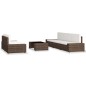 vidaXL Juego de muebles de jardín 6 piezas ratán sintético marrón vidaXL Juego de muebles de jardín 6 piezas ratán sintético marrón