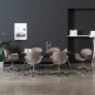 vidaXL Sillas de comedor giratorias 6 unidades tela gris taupe vidaXL Sillas de comedor giratorias 6 unidades tela gris taupe