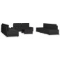 vidaXL Juego de muebles de jardín 10 piezas ratán sintético negro vidaXL Juego de muebles de jardín 10 piezas ratán sintético negro