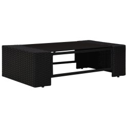 vidaXL Juego de muebles de jardín 10 piezas ratán sintético negro