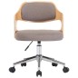 vidaXL Sillas comedor giratorias 2 uds madera curvada tela gris taupe vidaXL Sillas comedor giratorias 2 uds madera curvada tela gris taupe