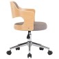 vidaXL Sillas comedor giratorias 2 uds madera curvada tela gris taupe vidaXL Sillas comedor giratorias 2 uds madera curvada tela gris taupe