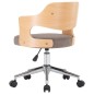 vidaXL Sillas comedor giratorias 2 uds madera curvada tela gris taupe vidaXL Sillas comedor giratorias 2 uds madera curvada tela gris taupe