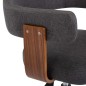 vidaXL Sillas de comedor giratorias 4 uds madera curvada y tela gris vidaXL Sillas de comedor giratorias 4 uds madera curvada y tela gris