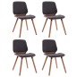vidaXL Sillas de comedor giratorias 4 unidades tela gris vidaXL Sillas de comedor giratorias 4 unidades tela gris