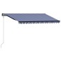 vidaXL Toldo automático retráctil azul y blanco 400x300 cm vidaXL Toldo automático retráctil azul y blanco 400x300 cm