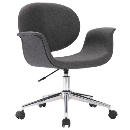 vidaXL Silla de oficina giratoria de tela gris 