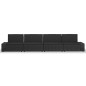 vidaXL Juego de muebles de jardín 4 piezas ratán sintético negro vidaXL Juego de muebles de jardín 4 piezas ratán sintético negro