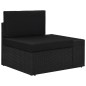 vidaXL Juego de muebles de jardín 4 piezas ratán sintético negro vidaXL Juego de muebles de jardín 4 piezas ratán sintético negro