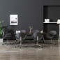 vidaXL Sillas de comedor giratorias 6 unidades tela gris vidaXL Sillas de comedor giratorias 6 unidades tela gris