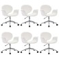 vidaXL Sillas de comedor giratorias 6 unidades cuero sintético blanco vidaXL Sillas de comedor giratorias 6 unidades cuero sintético blanco
