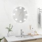 vidaXL Espejo de pared con luces LED redondo de vidrio vidaXL Espejo de pared con luces LED redondo de vidrio