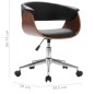 vidaXL Sillas comedor giratorias 4 unidades cuero sintético negro vidaXL Sillas comedor giratorias 4 unidades cuero sintético negro