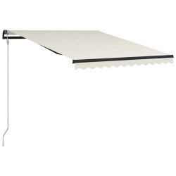 vidaXL Toldo retráctil automático crema 300x250 cm