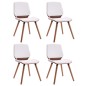 vidaXL Sillas de comedor 4 unidades cuero sintético blanco vidaXL Sillas de comedor 4 unidades cuero sintético blanco