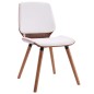 vidaXL Sillas de comedor 4 unidades cuero sintético blanco vidaXL Sillas de comedor 4 unidades cuero sintético blanco