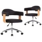 vidaXL Sillas de comedor giratorias 2 unidades cuero sintético negro vidaXL Sillas de comedor giratorias 2 unidades cuero sintético negro