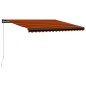 vidaXL Toldo manual retráctil naranja y marrón 400x300 cm