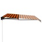vidaXL Toldo manual retráctil naranja y marrón 400x300 cm
