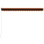 vidaXL Toldo manual retráctil naranja y marrón 400x300 cm