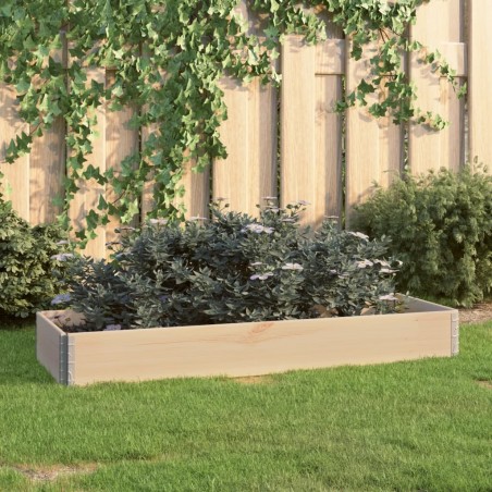 vidaXL Arriate de madera maciza de pino 50x150 cm