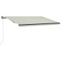 vidaXL Toldo retráctil sensor de viento y LED color crema 600x300 cm vidaXL Toldo retráctil sensor de viento y LED color crema 600x300 cm