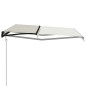 vidaXL Toldo retráctil sensor de viento y LED color crema 600x300 cm vidaXL Toldo retráctil sensor de viento y LED color crema 600x300 cm
