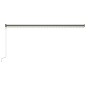 vidaXL Toldo retráctil sensor de viento y LED color crema 600x300 cm vidaXL Toldo retráctil sensor de viento y LED color crema 600x300 cm