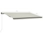 vidaXL Toldo retráctil sensor de viento y LED color crema 600x300 cm vidaXL Toldo retráctil sensor de viento y LED color crema 600x300 cm