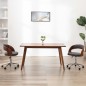 vidaXL Sillas de comedor giratorias 2 uds madera curvada y tela gris 