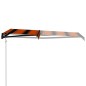 vidaXL Toldo retráctil sensor de viento LED naranja y marrón 350x250cm vidaXL Toldo retráctil sensor de viento LED naranja y marrón 350x250cm