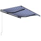 vidaXL Toldo automático retráctil azul y blanco 350x250 cm vidaXL Toldo automático retráctil azul y blanco 350x250 cm